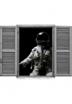 queence Sienos lipdukai &raquo;Astronaut&laquo; Sienų lipdukai paveikslas selbstklebend 3D langas
