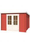 LASITA MAJA Sodo namelis &raquo;Atlanta&laquo; Blochbohlenhaus 28mm Fundamentmass 2920x2300 Schwedenrot