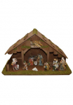 Alfred Kolbe Krippe &raquo;Krippenstall&laquo; su 11 cm Poly-Figuren 11tlg.