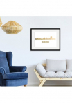 queence Paveikslas &raquo;M&uuml;nchen Skyline GOLD&laquo; Deutschland | Geb&auml;ude | Kirche | M&uuml;nchen | Dekoracija | Stadt | St&auml;dte 1 Stk. dalys HD Premium Poster-Druck ir Holzrahmen