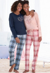 Vivance Dreams Pižama 2vnt. Pack 4 dalys su Karo- ir marginta gėlėmis im dvigubas