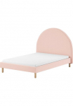 Vipack Lova &raquo;Moon su flauschigem Boucl&eacute; Stoff in padėties Farben&laquo; B/H/T ca. 147x132x212cm gebogenes Galvūgalis F&uuml;&szlig;e medžio masyvo ir Rolllattenrost patogi 2 plotis ir verschiedene spalvos