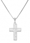 Firetti Grandinėlė su pakabukas &raquo;Schmuck Dovanų Silber 925 kaklo papuo&scaron;alas Grandinėlė Venezianer Kreuz&laquo; su Zirkonia (synth.)
