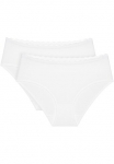 Triumph Kelnaitės &raquo;Feel Of Cotton&laquo; 2vnt. Pack &scaron;velnus be Seitennaht pabrėžiantis kūno formas Spitzenband