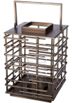Casablanca by Gilde Kerzenlaterne &raquo;Loft i&scaron; metalas su stiklinė plok&scaron;tė Plotis/gylis ca. 26 cm&laquo; žibintas Weihnachtsdeko Žvakidė