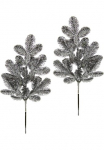 I.GE.A. Winterliche Dirbtinis augalas &raquo;Kunstzweig su Glitter in Frost-Optik&laquo; geeist 2vnt. rinkinys juoda spalva Weihnachtsdeko
