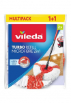 Vileda &Scaron;epečio &scaron;luostė &raquo; TURBO Refill Microfibre 2in1 Grindų &scaron;epečio antgalis Doppelpack&laquo; (Mikrofaser 27 cm 2 Stk. dalys Grindų &scaron;epečio antgalis su Dreiecksform - dėl alle Oberfl&auml;chen tinka