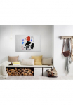A.S. Cr&eacute;ation Paveikslas ant drobės &raquo;terrazzo 3&laquo; Abstrakt | Kunst 1 Stk. dalys Keilrahmen paveikslas Abstrakt Bunt Grau Lininis paveikslas Wohnzimmer modern