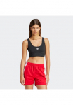 adidas Originals Sportinė liemenėlė &raquo;TREFOIL BH&laquo; zum &Uuml;ber-den-Kopf-Ziehen i&scaron; atmungsaktivem Baumwollmix