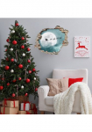queence 3D sieninis lipdukas &raquo;Weihnachtsmann&laquo; selbstklebender Sienų lipdukai Weihnachten