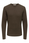 ONLY & SONS Megztinis &raquo;ONSLOUI REG 12 CABEL CREW KNIT NOOS&laquo;