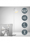B.K.Licht LED Pastatomas &scaron;viestuvas E27 Warmwei&szlig; Pastatomas &scaron;viestuvas Industrial Design Stand-Leuchte schwenkbar metalas E27 wei&szlig;