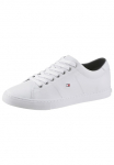 Tommy Hilfiger Sportbačiai &raquo;ESSENTIAL LEATHER SNEAKER&laquo; Sportinio stiliaus batai pusbačiai Suvarstomi batai su Flaggenstickerei