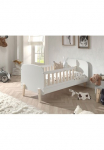 Vipack Vaiki&scaron;ka lova &raquo;Kiddy ir Rolllattenrost niedrige Einstiegsh&ouml;he stabil gebaut&laquo; B/H/T ca. 147x68x77cm MDF wei&szlig; lackiert F&uuml;&szlig;e ir Sprossen Kiefer patogi su arba be lovos stalčius kaip daiktadėžė