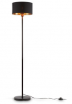 B.K.Licht Pastatomas &scaron;viestuvas &raquo;BKL1417 Pastatomas &scaron;viestuvas vintažinio stiliaus su Fu&szlig;taster stalinė lempa i&scaron; Stoff&laquo; E27 1 Stk. max. 40 Watt Wohnzimmerlampe Industrial 30x1415 cm Schwarz-Gold