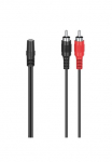 Hama Garso adapteris &raquo;Audio-Adapter 2 RCA ki&scaron;tukas - 35-mm-Klinken-Kupplung Stereo&laquo; Cinch zu 35-mm-Klinke 12 cm