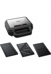 Tefal Sumu&scaron;tinių keptuvė &raquo;Ultracompact 3-in-1 Sandwich/Waffel/Panini Antihaftbeschichtung&laquo; 700 W platzsparende Albumas Ma&szlig;e: 23 x 23 x 9 cm SW383D