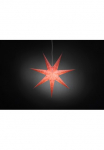 KONSTSMIDE Dekostern &raquo;Weihnachtsstern Weihnachtsdeko&laquo; Popierinė žvaigždė LED Žvaigždė perforiert ir pink siuvinėtas 7 Zacken
