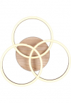 REALITY Leuchten REALITY Ap&scaron;vietimas LED lubinis &scaron;viestuvas &raquo;Circle&laquo; LED-Board 1 Stk. warmwei&szlig; - kaltwei&szlig; lubinis &scaron;viestuvas holzfarb. su schwenkbaren Ringen / ir Nuotolinis ap&scaron;vietimo pultas