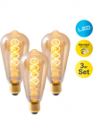 n&auml;ve LED lemputės &raquo;Dilly&laquo; E27 3 Stk. Warmwei&szlig; Retro lemputės Ritė