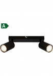 B.K.Licht Lubinis &scaron;viestuvas &raquo;BK_DS1629 EEK A LED lubinis &scaron;viestuvas Schwenkbar Deckenspot&laquo; GU10 1 Stk. Warmwei&szlig; ir 2x GU10 3.000 K 450Lm 2W 155 x 55 x 255 cm juoda spalva