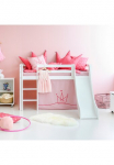Hoppekids Dviauk&scaron;tė lova &raquo;&laquo;Princess&raquo;&laquo; čiuožykla & užuolaidos Rosa ir viel Auswahl