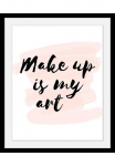 queence Paveikslas &raquo;Make up&laquo; Fashion | Frau | Motivationsbilder | Dekoracija | Schwarz-Wei&szlig; HD Premium Poster-Druck ir Holzrahmen