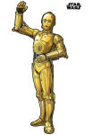 Komar Tapetai &raquo;Selbstklebende Vlies - Star Wars XXL C-3PO - Gr&ouml;&szlig;e 127 x 200 cm&laquo; ra&scaron;tuotas glatt vaikų kambario baldų komplektas