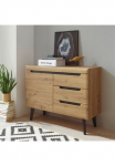 Home affaire Pailga indauja &raquo;Torge Indauja komoda Schubladenschrank&laquo; 1 Stk. dalys abgeschr&auml;gte F&uuml;&szlig;e drei spalvos Scandi Design 107 cm plotis
