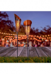 n&auml;ve LED &Scaron;viestuvas su saulės baterija &raquo;Torch&laquo; 1 Stk. Warmwei&szlig; Flammeneffekt varios spalvos Trichterform Blumenornamente H:96cm