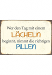 queence Metalinis paveikslas &raquo;L&auml;cheln&laquo; Motivationsbilder | Dekoracija | Spr&uuml;che | Spr&uuml;che & Texte 1 Stk. dalys Paveikslas i&scaron; plieno Paveikslas Spr&uuml;che Texte witzig