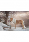 Papermoon Fototapetas &raquo;PALOMINO MINIATURE PFERD-M&Auml;DCHEN WINTER TIER PONY MINI&laquo;