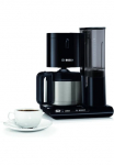 BOSCH Kavos virimo aparatas su filtru &raquo;Styline TKA8A053 Aromato Sensor Edelstahl-Thermokanne 11 L&laquo; 11 l Kavinukas Papierfilter 1x4 dėl 8-12 Puodeliai Abschaltautomatik Entkalkungssystem juoda spalva