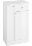 Saphir Spintelė &raquo;Quickset 955 Vonios spinta su 2 durys 1 lovos stalčius 50 cm breit&laquo; Vonios kambario spintelė su ratukais in Wei&szlig; blizgus pavir&scaron;ius Griffe Chrom Glanz