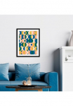 queence Paveikslas &raquo;Christin&laquo; Abstrakt | Figūrėlė | Dekoracija | Kunst | Modern 1 Stk. dalys HD Premium Poster-Druck ir Holzrahmen