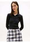 Tommy Jeans Tommy Džinsai Megztinis &raquo;TJW ESSENTIAL Polo mar&scaron;kinėliai LS SWEATER&laquo;