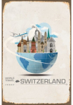 queence Metalinis paveikslas &raquo;WORLD laisvalaikio SWITZERLAND&laquo; Schweiz Blechschilder