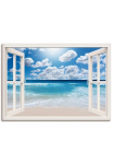 Artland Paveikslas &raquo;Fensterblick Gro&szlig;artige Strandlandschaft&laquo; Fensterblick 1 Stk. dalys kaip Paveikslas ant drobės Plakatas in verschied. dydžiai