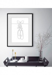 queence Paveikslas &raquo;Prima Ballerina&laquo; Kunst | batai | Batai | Schwarz-Wei&szlig; | Sport 1 Stk. dalys HD Premium Poster-Druck ir Holzrahmen