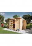 Karibu Sodo namelis &raquo;Multifunktionshaus 1 Pultdach&laquo; naturbelassen arba terragrau