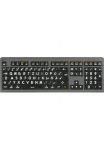 Logickeyboard Klaviatūra &raquo;XL-Print Astra 2 White on Black DE (MAC)&laquo; (Multimedia-Tasten | USB &scaron;akotuvas | Ziffernblock)
