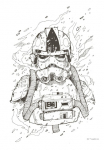 Komar Paveikslas &raquo;Star Wars ,,Lakūno" Drawing&laquo; Disney 1 Stk. dalys paveikslas zur dekoracija im vaikų kambario baldų komplektas - be grotelės