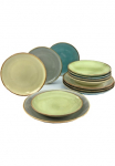CreaTable Indų komplektas &raquo;Geschirr-Set NATURE COLLECTION&laquo; Dekoratyvinė lėk&scaron;tė rinkinys Service 12 Teile dėl 4 asmenys