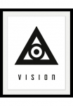 queence Paveikslas &raquo;Vision&laquo; Motivationsbilder | Dekoracija | Schriftz&uuml;ge | Schwarz-Wei&szlig; HD Premium Poster-Druck ir Holzrahmen