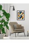 queence Paveikslas &raquo;Adrian&laquo; Abstrakt | Figūrėlė | Kunst | Zeichen 1 Stk. dalys HD Premium Poster-Druck ir Holzrahmen