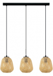 EGLO &Scaron;viestuvas &raquo;Dembleby&laquo; E27 H&auml;ngelampe vintažinio stiliaus Natur Hygge Holzgeflecht E27 &Oslash; 20 cm