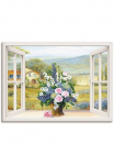 Artland Paveikslas ant drobės &raquo;Blumenbouquet ant wei&szlig;en Fenster&laquo; Arrangements 1 Stk. dalys ant Holzrahmen gespannt