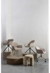 WOOOD Valgomojo kambario kėdė &raquo;Grant&laquo; (Set) 2 Stk.Polsterstuhl su Drehfunktion plotis 57 cm