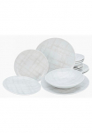 CreaTable Lėk&scaron;čių rinkinys &raquo;Geschirr-Set Home - Shabby Chic&laquo; Dekoratyvinė lėk&scaron;tė rinkinys Service wei&szlig; Used-/Vintage-Look 12 Teile dėl 4 asmenys