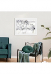 queence Paveikslas &raquo;Wladislav&laquo; Abstrakt | Marmor 1 Stk. dalys HD Premium Poster-Druck ir Holzrahmen